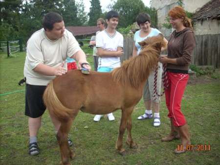 Lukášek při hřebelcování